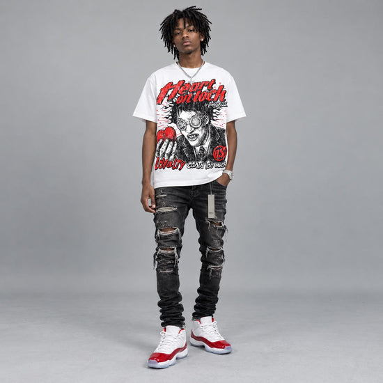 dopeskill-oversized-graphic-tee-heart-on-lock-collection-air-jordan-cherry-11s-1b