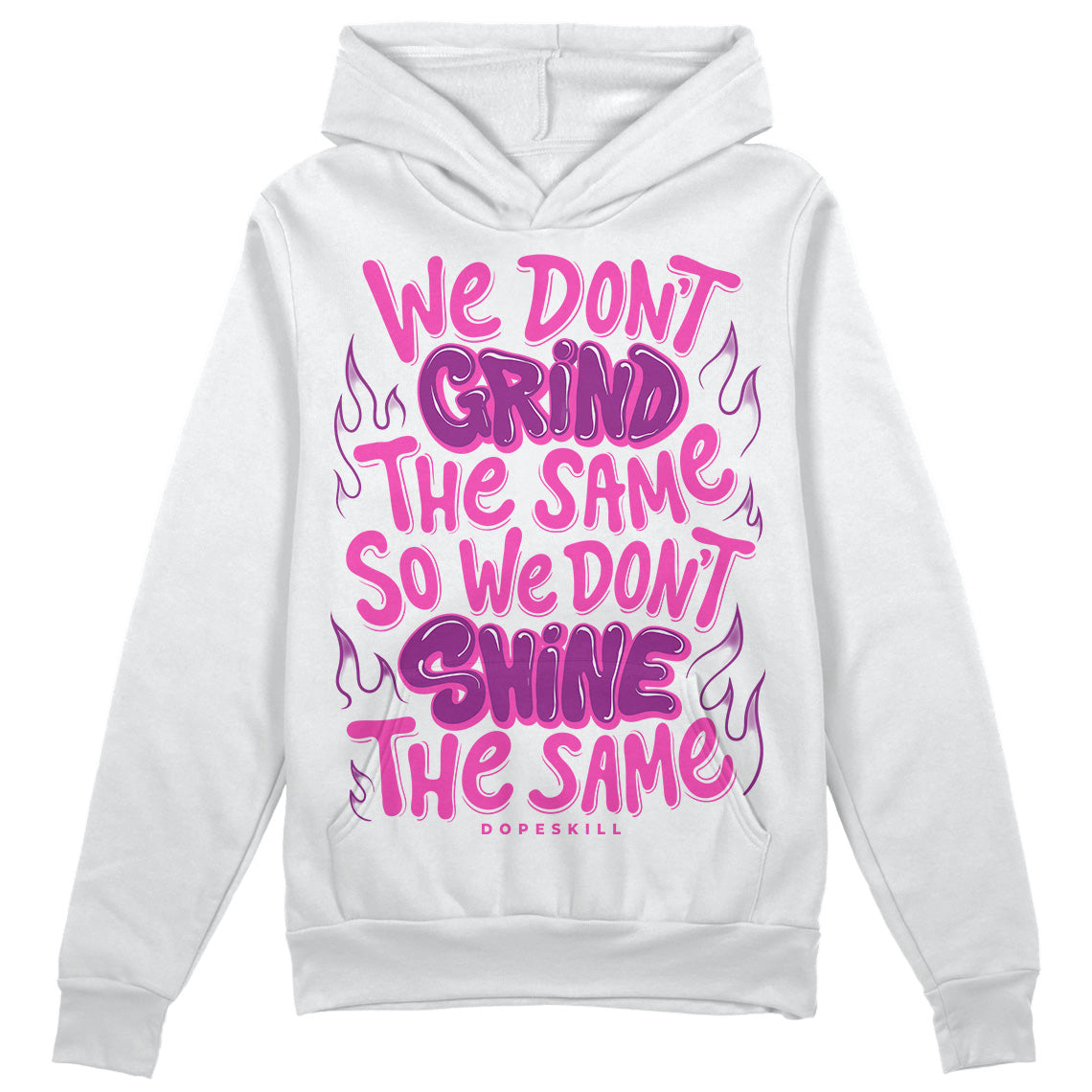 Jordan 4 GS “Hyper Violet” DopeSkill Hoodie Sweatshirt Grind Shine Graphic Streetwear - White