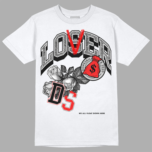 Jordan Spizike Low Bred DopeSkill T-Shirt Loser Lover Graphic Streetwear - White 