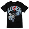 Jordan 1 Mid Diffused Blue DopeSkill T-Shirt Loser Lover Graphic Streetwear - Black