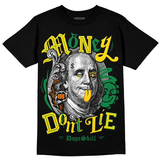 Dunk Low Reverse Brazil DopeSkill T-Shirt Money Don't Lie Graphic Streetwear - Black