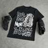 “Cap And Gown” 6s DopeSkill T-Shirt Real Ones Move In Silence Graphic