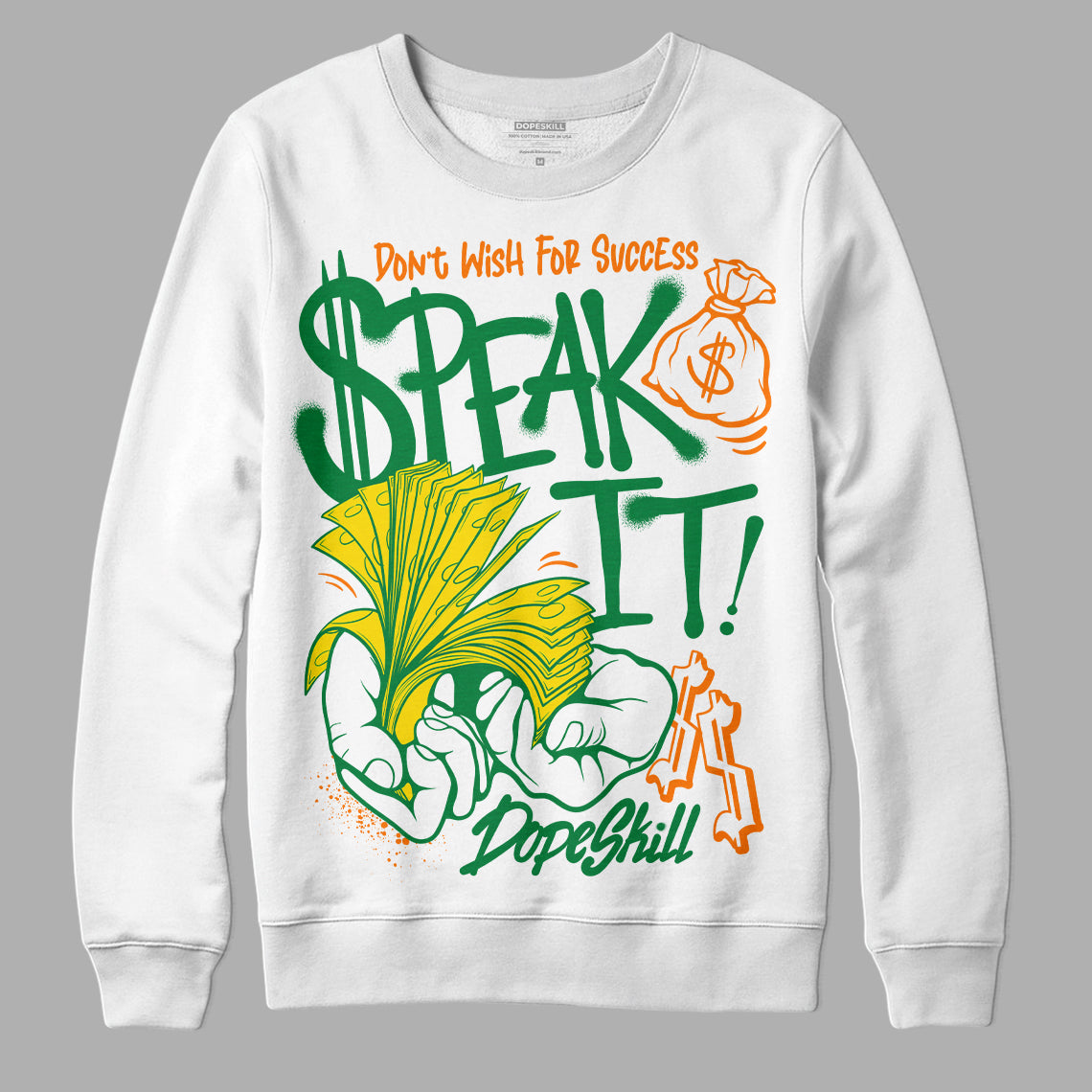 Dunk Low Reverse Brazil DopeSkill Sweatshirt Speak It Graphic Streetwear - White