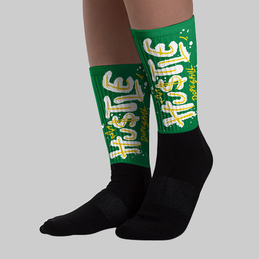 Lucky Green 5s DopeSkill Sublimated Socks Hustle Graphic