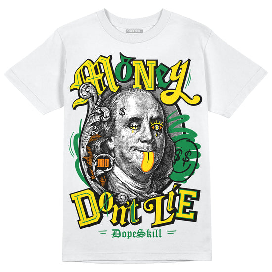 Dunk Low Reverse Brazil DopeSkill T-Shirt Money Don't Lie Graphic Streetwear - White