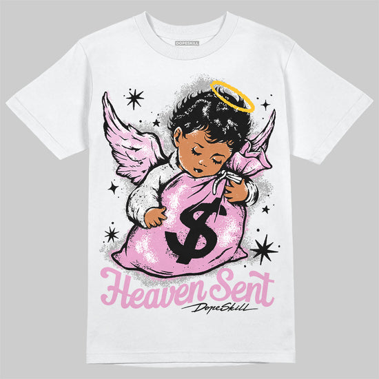 Jordan 4 WMNS “Orchid” DopeSkill T-Shirt Heaven Sent Graphic Streetwear - White 