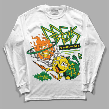 Dunk Low Reverse Brazil DopeSkill Long Sleeve T-Shirt Break Through Graphic Streetwear - White