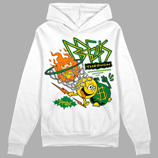 Dunk Low Reverse Brazil DopeSkill Hoodie Sweatshirt Break Through Graphic Streetwear - White