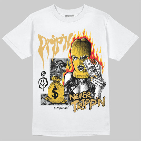 Jordan 12 "Phantom" DopeSkill T-Shirt Drip'n Never Tripp'n Graphic Streetwear - White