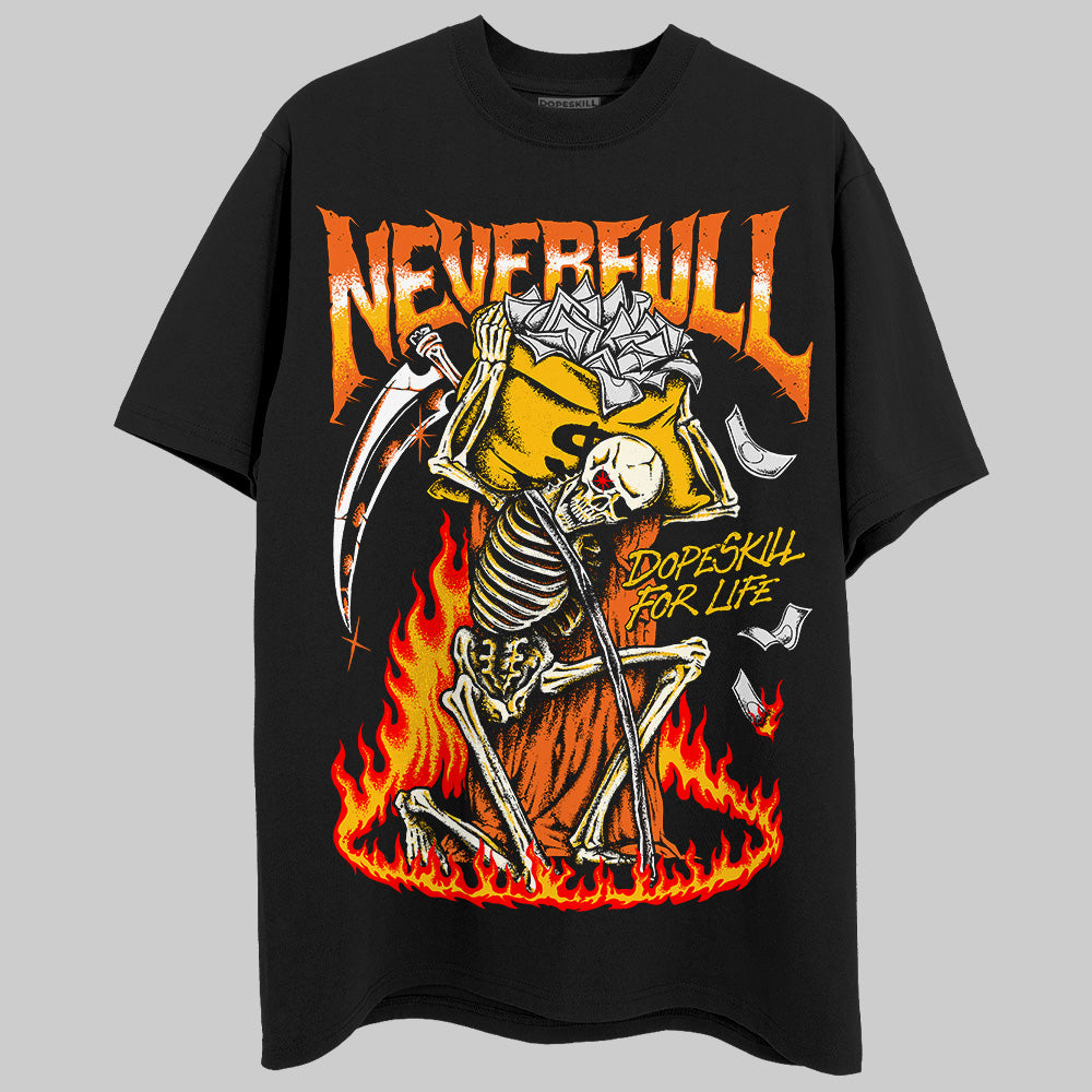 Orange, Black & White Sneakers DopeSkill T-Shirt NeverFull Graphic Streetwear - Black