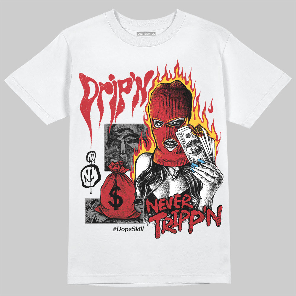 Union LA x Air Jordan 1 High OG “Chicago/Shadow” DopeSkill T-Shirt Drip'n Never Tripp'n Graphic Streetwear - White