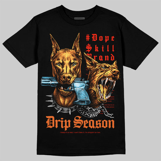 Orange Sneakers DopeSkill T-Shirt New Drip Season Graphic Streetwear - Black