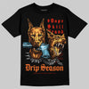 Orange Sneakers DopeSkill T-Shirt New Drip Season Graphic Streetwear - Black