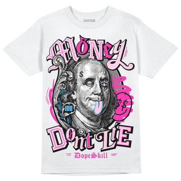 Pink Sneakers DopeSkill T-Shirt Money Don't Lie Graphic Streetwear - White