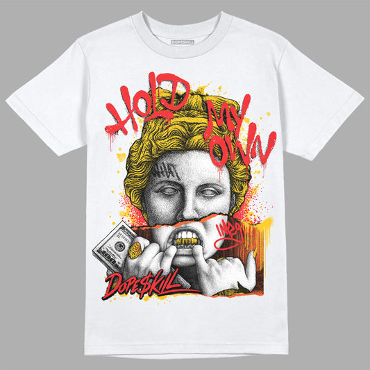 Yellow Sneakers DopeSkill T-Shirt Hold My Own Graphic Streetwear - White