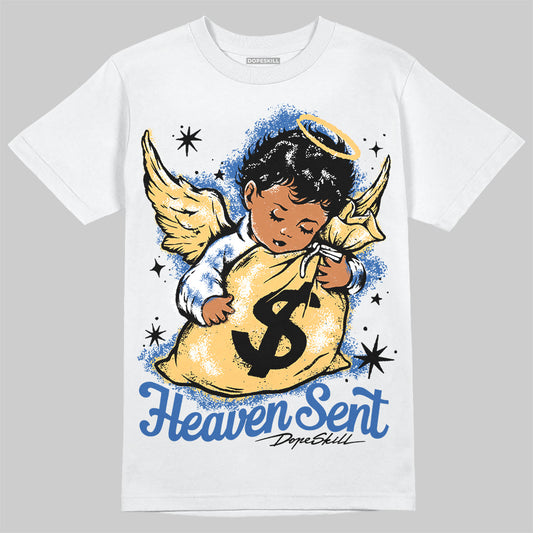 Travis Scott x Air Jordan 1 Low OG “Canary” DopeSkill T-Shirt Heaven Sent Graphic Streetwear - White