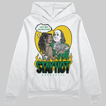 Jordan 5 “Lucky Green” DopeSkill Hoodie Sweatshirt Stay Hot Graphic Streetwear - White