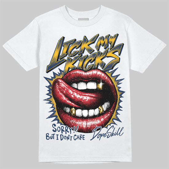 Jordan 4 Retro ‘Dunk From Above’ DopeSkill T-Shirt Lick My Kicks Graphic Streetwear - WHite