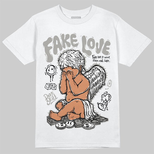 Jordan 3 Retro Pure Money DopeSkill T-Shirt False Love Graphic Streetwear - White