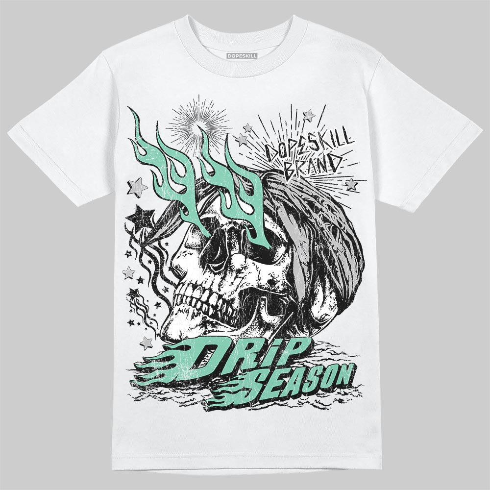 Jordan 3 "Green Glow" DopeSkill T-Shirt Drip Season Graphic Streetwear - White