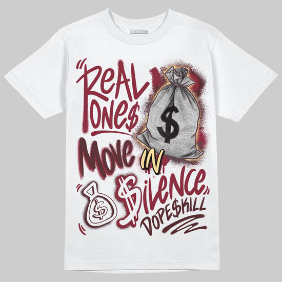 Jordan 3 PRM "Bin 23" DopeSkill T-Shirt Real Ones Move In Silence Graphic Streetwear - White