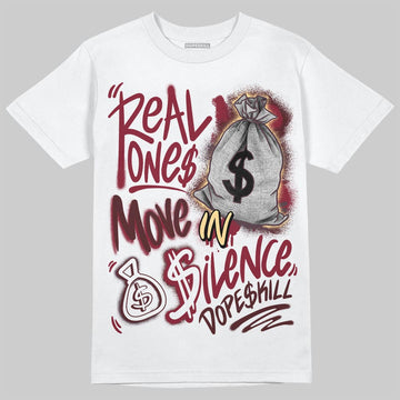 Jordan 3 PRM "Bin 23" DopeSkill T-Shirt Real Ones Move In Silence Graphic Streetwear - White