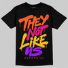 Orange, Black and White Sneakers DopeSkill T-Shirt They Not Like Us Graphic Streetwear - Black