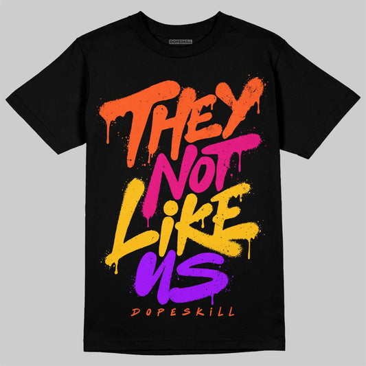 Orange, Black and White Sneakers DopeSkill T-Shirt They Not Like Us Graphic Streetwear - Black