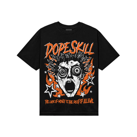 Orange, Black and White Sneakers DopeSkill T-Shirt Root of Evil Graphic Streetwear - Black