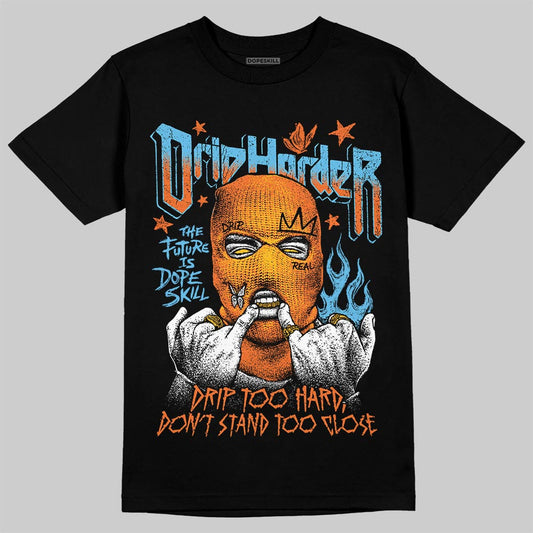 Orange, Black and White Sneakers DopeSkill T-Shirt Drip Harder Graphic Streetwear - black