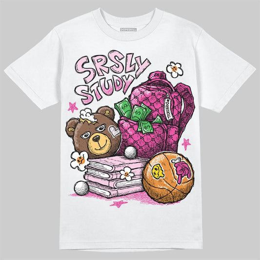 Dunk Low GS 'Triple Pink' DopeSkill T-Shirt SRSLY Study Graphic Streetwear - White