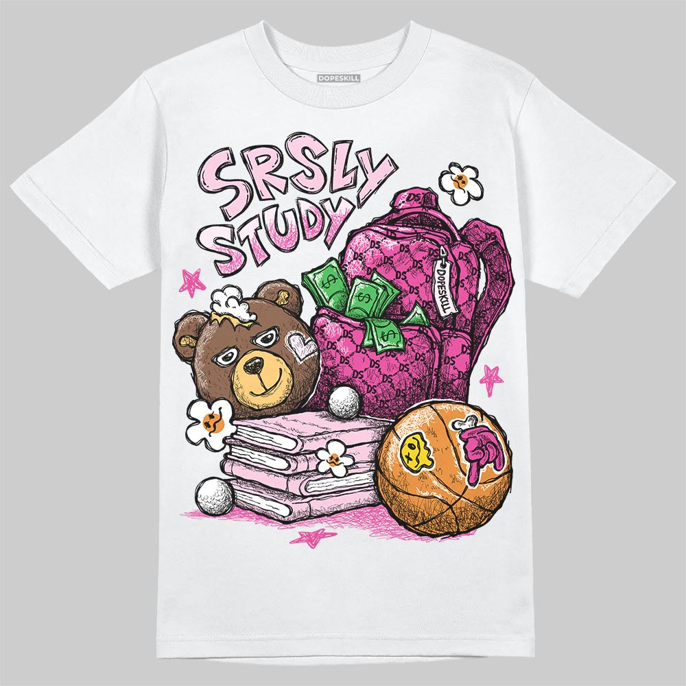 Dunk Low GS 'Triple Pink' DopeSkill T-Shirt SRSLY Study Graphic Streetwear - White