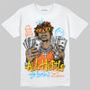 Orange Sneakers DopeSkill T-Shirt All Hustle No Luck Graphic Streetwear - White