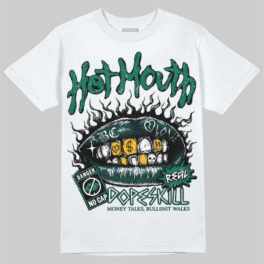 Jordan 4 Retro Oxidized Green DopeSkill T-Shirt Hot Mouth Graphic Streetwear - White