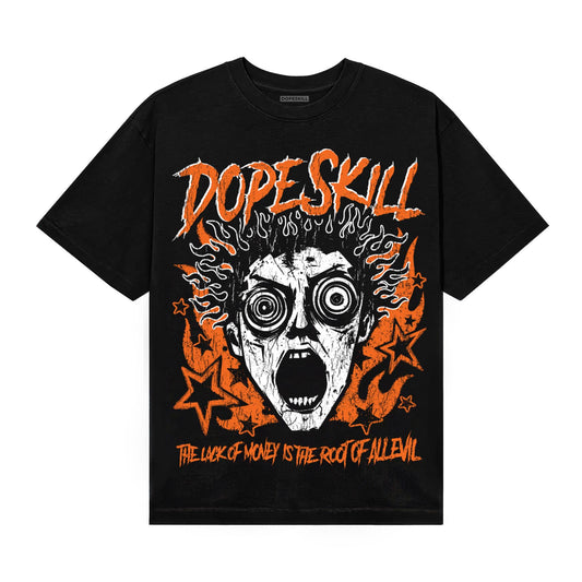 Orange, Black and White Sneakers DopeSkill T-Shirt Root of Evil Graphic Streetwear - black