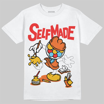 Orange, Black and White Sneakers DopeSkill T-Shirt Self Made Graphic Streetwear - White