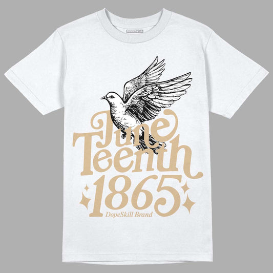 TAN Sneakers DopeSkill T-Shirt Juneteenth 1865 Graphic Streetwear - White
