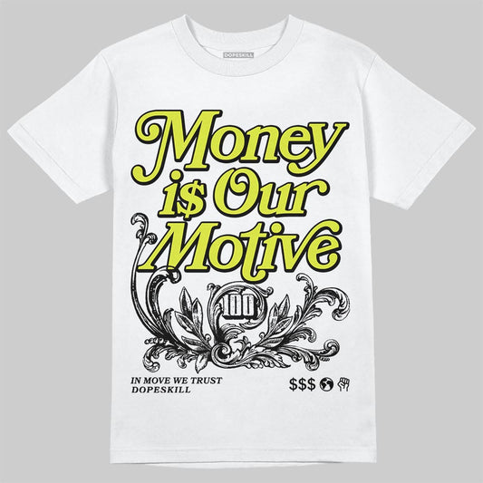 Air Max 90 x Patta Cyber and Particle Grey DopeSkill T-Shirt Money Is Our Motive Typo Graphic Streetwear - White