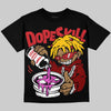 Jordan 12 Bloodline DopeSkill T-Shirt Pour Up Graphic Streetwear - Black
