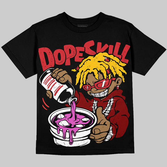 Jordan 12 Bloodline DopeSkill T-Shirt Pour Up Graphic Streetwear - Black