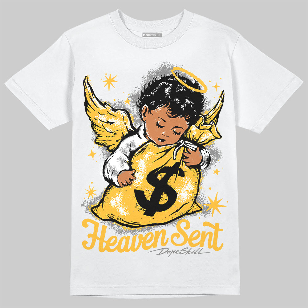 New Balance 9060 Varsity Gold (GS) DopeSkill T-Shirt Heaven Sent Graphic Streetwear - White