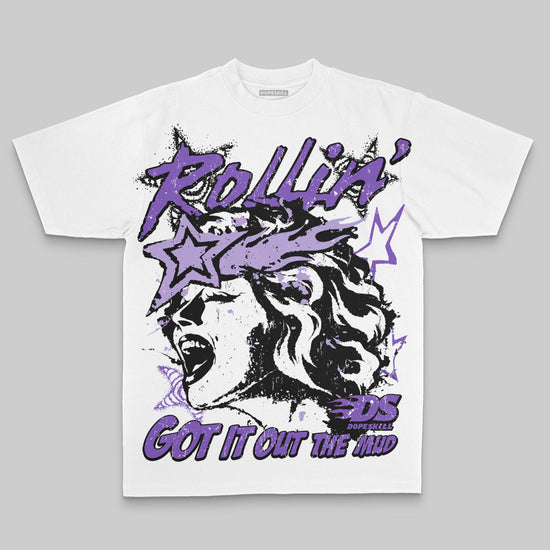 Purple Oversize Print Got It Out The Mud DopeSkill Graphic Premium T-shirt Streetwear - White 