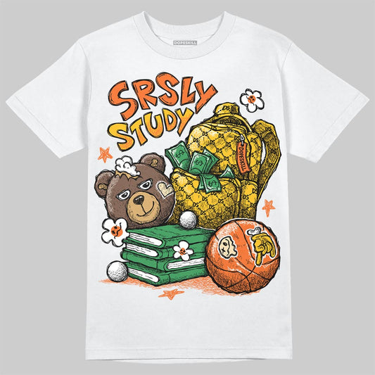 Orange, Black and White Sneakers DopeSkill T-Shirt SRSLY Study Graphic Streetwear - White