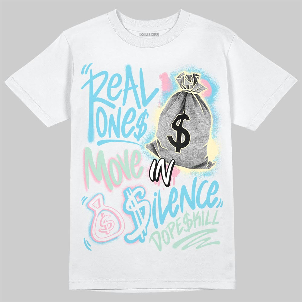 SB Dunk Low Verdy Visty DopeSkill T-Shirt Real Ones Move In Silence Graphic Streetwear - White 
