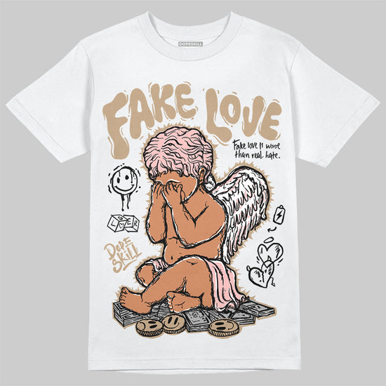 Nike Air Force 1 Low Canvas “Linen” DopeSkill T-Shirt False Love Graphic Streetwear - White