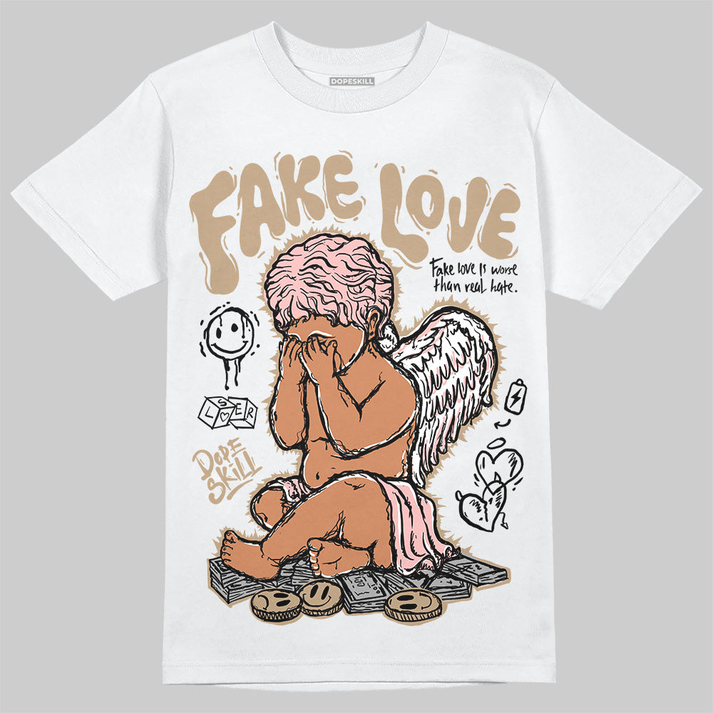 Nike Air Force 1 Low Canvas “Linen” DopeSkill T-Shirt False Love Graphic Streetwear - White
