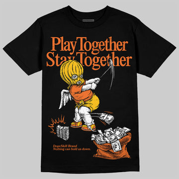 Orange Sneakers DopeSkill T-Shirt Play together, Stay together Graphic Streetwear - Black