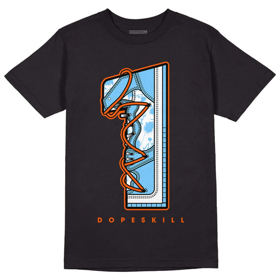 Dunk Low Futura University Blue DopeSkill T-Shirt No.1 Graphic Streetwear - Black