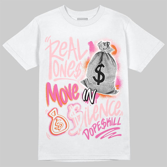 Jordan 3 Retro PS 'Spring Flowers' DopeSkill T-Shirt Real Ones Move In Silence Graphic Streetwear - White 