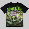 Max 95 Big Bubble Neon Yellow DopeSkill Oversize Print T-Shirt Money Flies Graphic Streetwear - Black